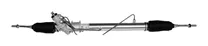 FUHRLENK steering gear: a hydraulic rack and pinion unit with its valve housing, pressure lines and two rubber gaiters